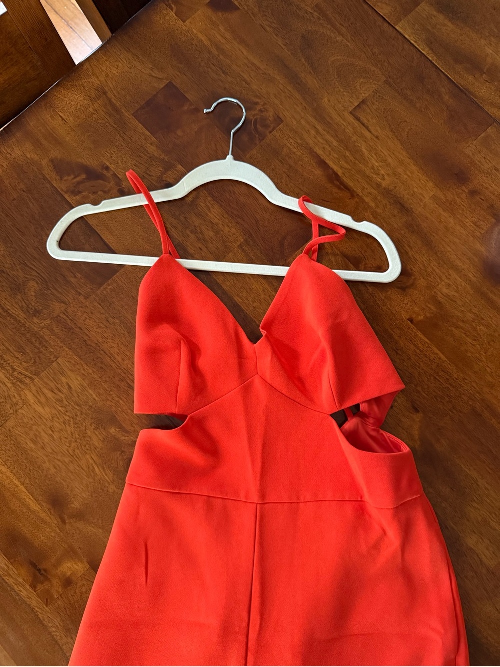 Red/orange Cutout Spaghetti Strap jumpsuit